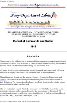 Manual of Commands and Orders [website capture]