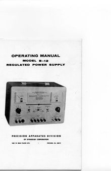 Precision Apparatus Co Model B-12 Regulated Power Supply