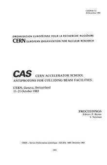 CAS-CERN Accelerator School - Antiprotons for Colliding-Beam Facilities