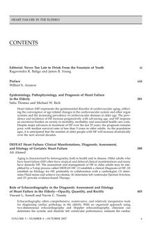 Heart Failure in the Elderly [an Issue of Heart Failure Clinics]