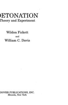 Detonation - Theory and Experiment