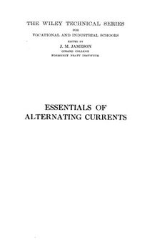 Essentials of Alternating Currents