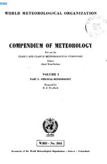 Compendium of Meteorology Class I and Class II Meteorological Personnel Physical Meteorology