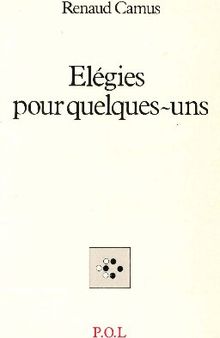 Élégies pour quelques-uns