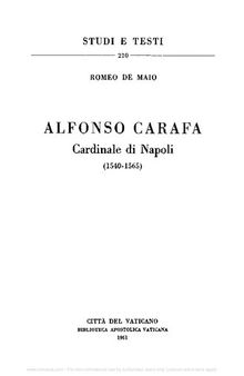 Alfonso Carafa, cardinale di Napoli (1540-1565)