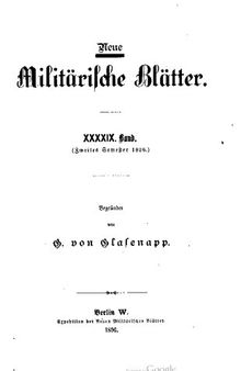 Neue Militärische Blätter / Zweites Semester 1896