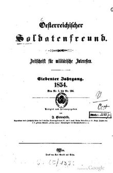 Österreichischer Soldatenfreund. Zeitschrift für militärische Interessen