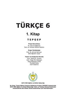 Türkçe 6. 1. Kitap