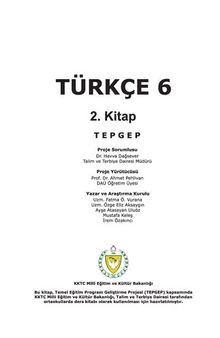 Türkçe 6. 2. Kitap