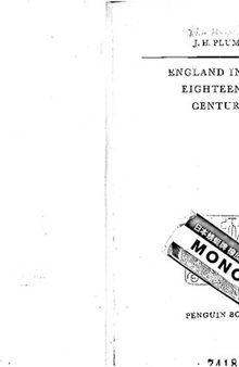 England in the eighteenth century, (The Pelican history of England)