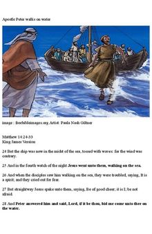 Apostle Peter walks on water