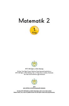 Matematik 2. 1. Kitap