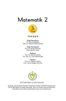 Matematik 2. 3. Kitap