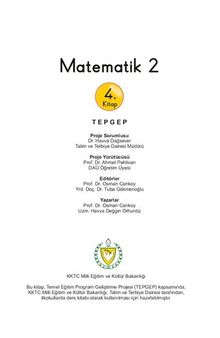 Matematik 2. 4. Kitap