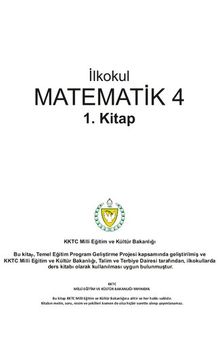 Matematik 4. İlkokul. 1. Kitap