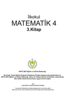 Matematik 4. İlkokul. 3. Kitap