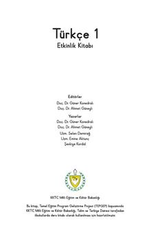 Türkçe 1. Etkinlik Kitabı