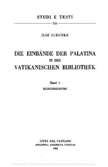Die einbände der Palatina in der Vatikanischen Bibliothek