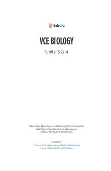 Edrolo VCE Biology Units 3 & 4