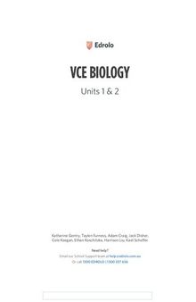Edrolo VCE Biology Units 1 & 2