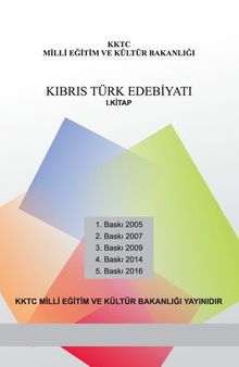 Kıbrıs Türk Edebiyatı. I. Kitap