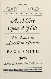 As City Upon - Hill Town in American History.