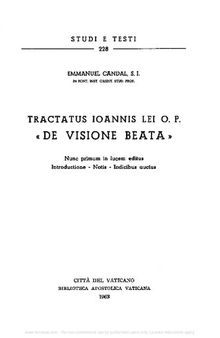 Tractatus Ioannis Lei O. P. De visione beata