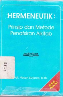 HERMENEUTIK: PRINSIP DAN METODE PENAFSIRAN ALKITAB