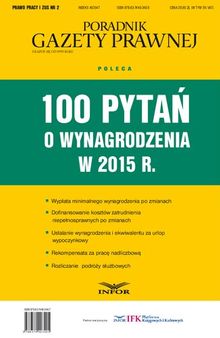 Poradnik Gazety Prawnej: 100 pytan o wynagrodzenia w 2015 r.