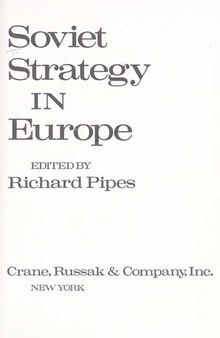 Soviet Strategy in Europe
