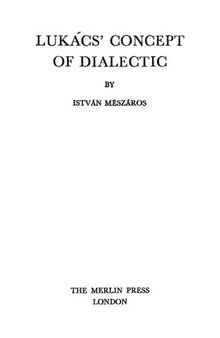 Lukacs's Concept of Dialectic