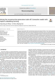 Solving the reconstruction-generation trade-off: Generative model with implicit embedding learning