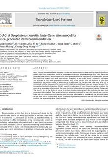 DIAG: A Deep Interaction-Attribute-Generation model for user-generated item recommendation
