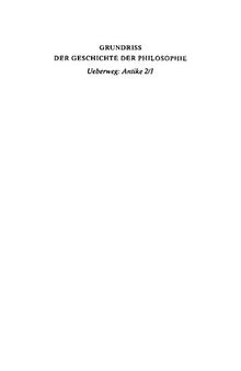 Die Philosophie der Antike, Bd.2/1: Sophistik, Sokrates, Sokratik, Mathematik, Medizin