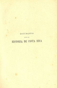 Colección de documentos para la historia de Costa Rica