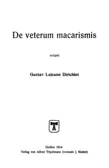 De veterum macarismis