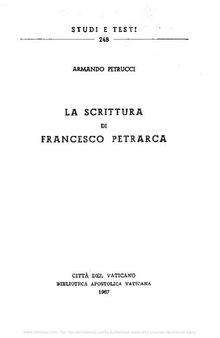 La scrittura di Francesco Petrarca