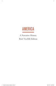 AMERICA A Narrative History Brief Twelfth Edition