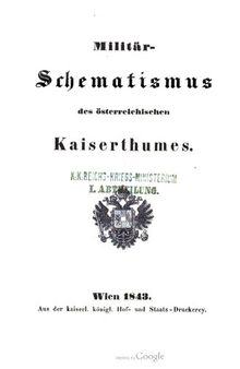Militär-Schematismus des österreichischen Kaisertums