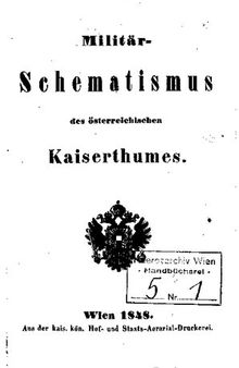 Militär-Schematismus des österreichischen Kaisertums