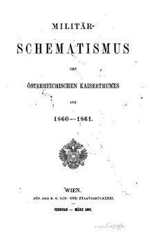 Militär-Schematismus des österreichischen Kaisertums für 1860-1861