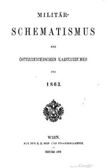 Militär-Schematismus des österreichischen Kaisertums für 1863