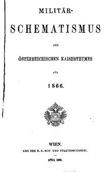 Militär-Schematismus des österreichischen Kaisertums für 1866
