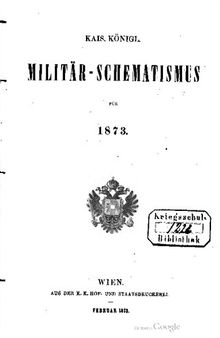 Militär-Schematismus des österreichischen Kaisertums für 1873