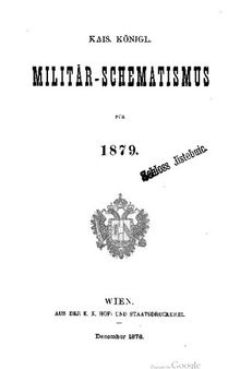 Militär-Schematismus des österreichischen Kaisertums für 1879