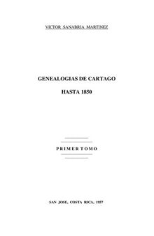 Genealogías de Cartago hasta 1850