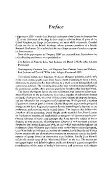 Modern Studies in Property Law Volume 1 Property 2000