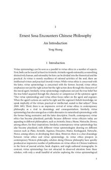 Ernest Sosa Encountering Chinese Philosophy: A Cross-Cultural Approach to Virtue Epistemology