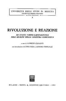 Rivoluzione e reazione. Lo Stato tardo-capitalistico nell'analisi della sinistra comunista