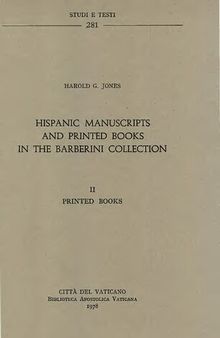 Hispanic manuscripts and printed books in the Barberini collection